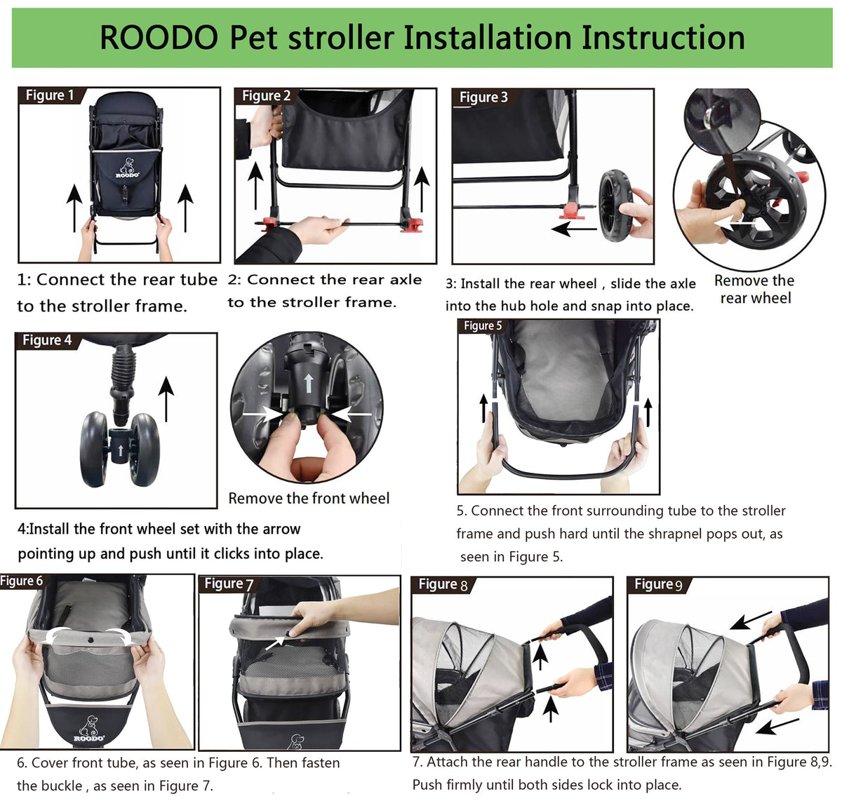 4 Wheel Lightweight Foldable Pet Stroller F3835