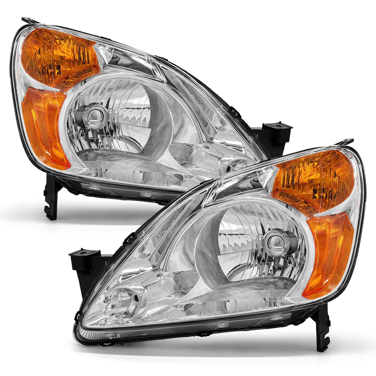 2002-2004 Honda Crv Chrome Headlights Assembly Pair N39856