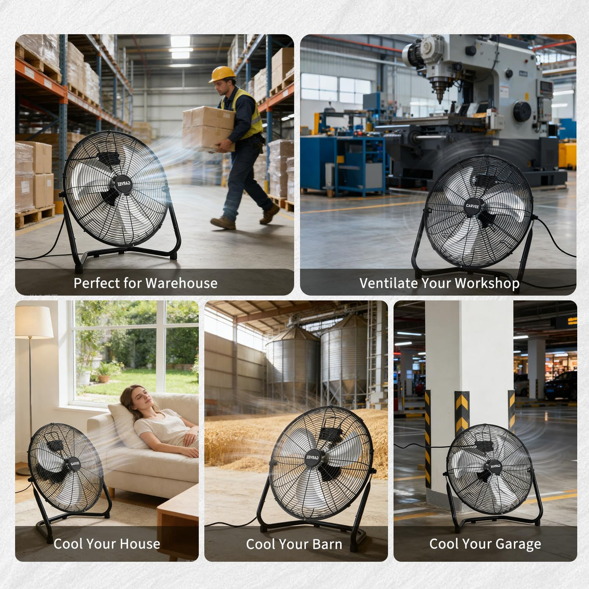 18 Inch 3 Speeds Metal Floor Fan E93513