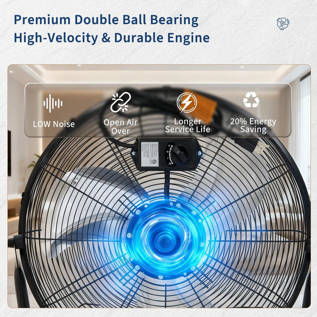 18 Inch 3 Speeds Metal Floor Fan E93513
