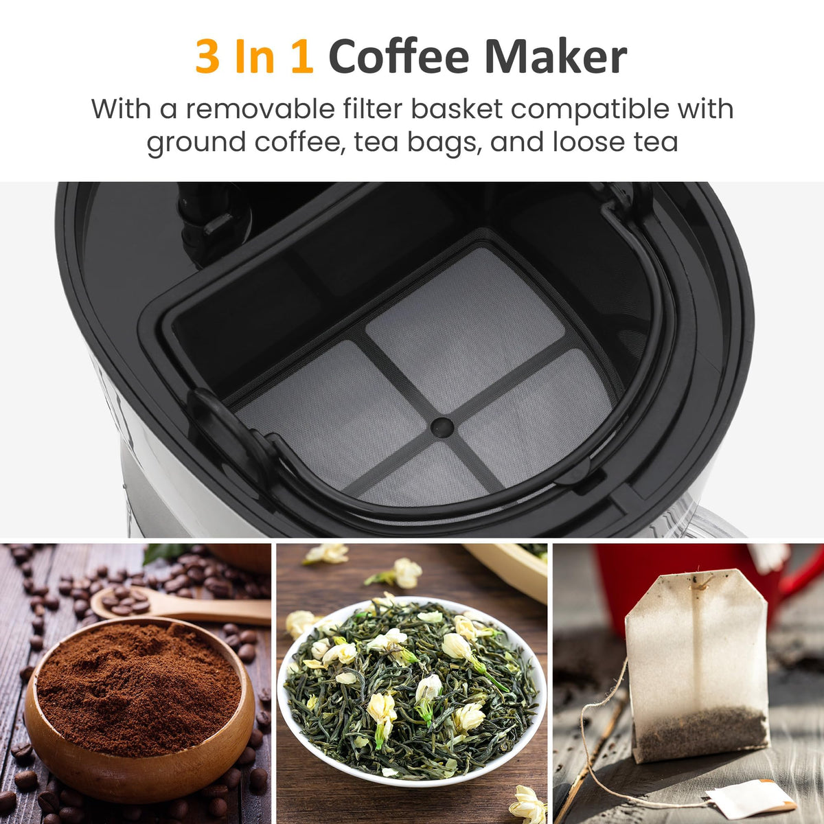 Cold Brew Coffee Maker with Reusable Filter and Insulated Pitcher, 20 Oz Black Q4178