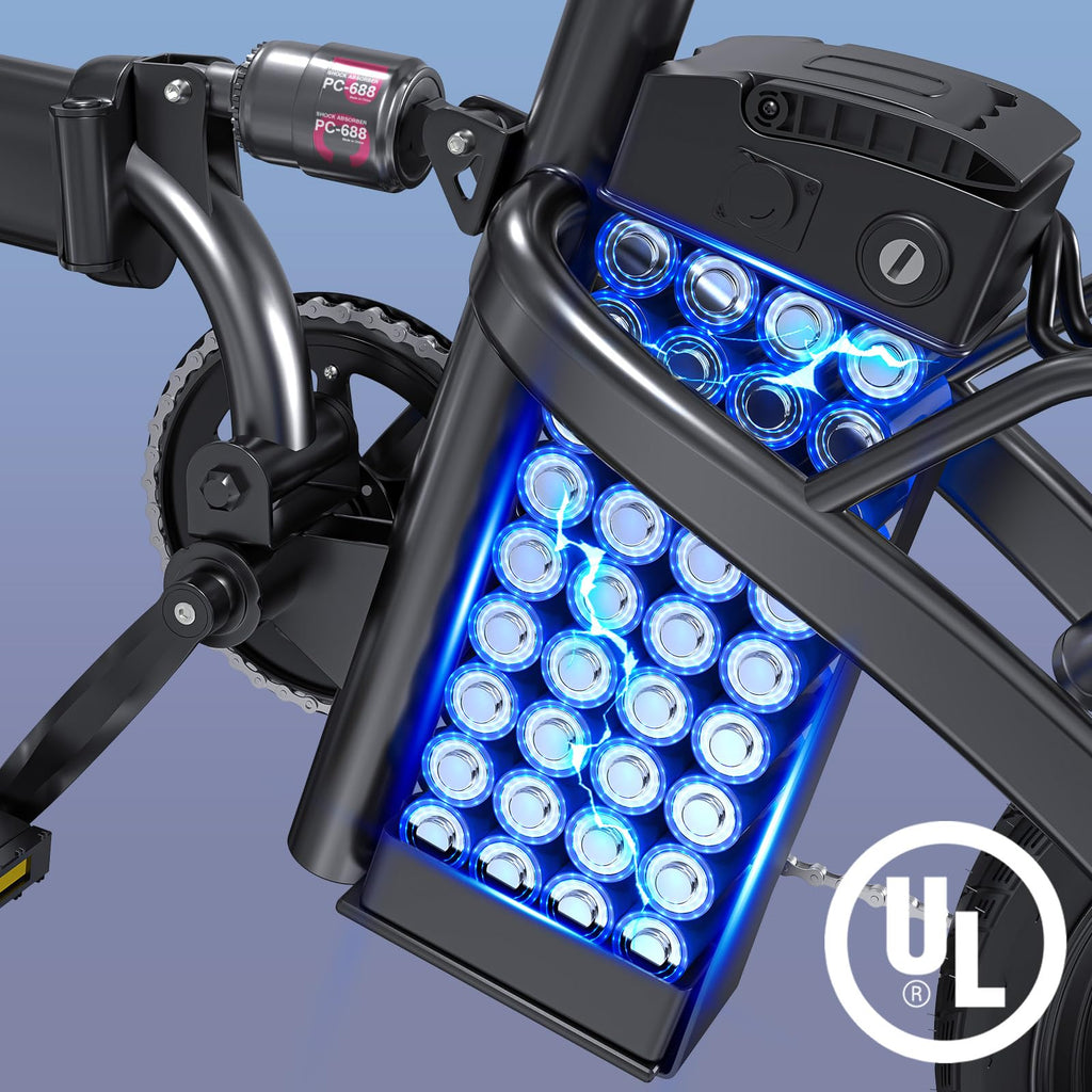 560W Motor 24MPH 32 Miles Range 48V 10Ah Battery 14" Foldable Electric Bike with Basket L630917