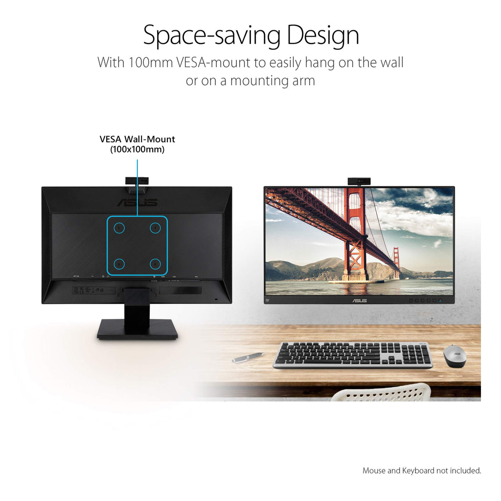 24 Inch 1080P Computer Monitor with Webcam O44281
