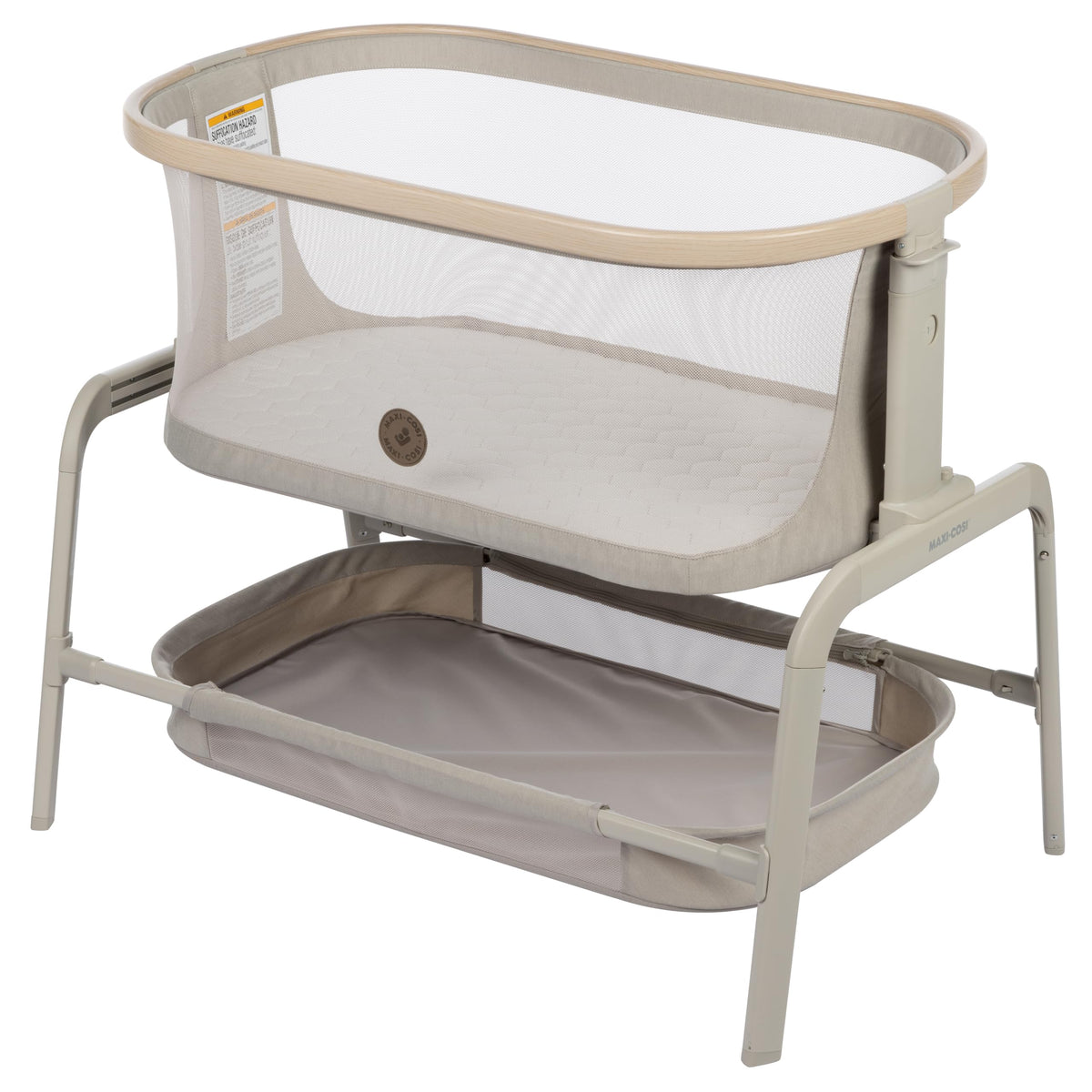 Baby Bassinet Bedside Sleeper with Storage Basket M68188