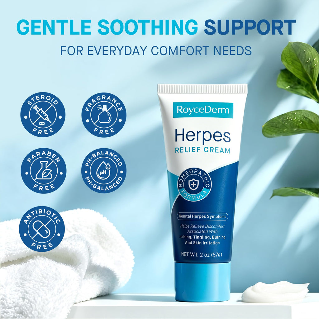 Herpes Treatment Cream for Symptom Relief, 2 oz A537829