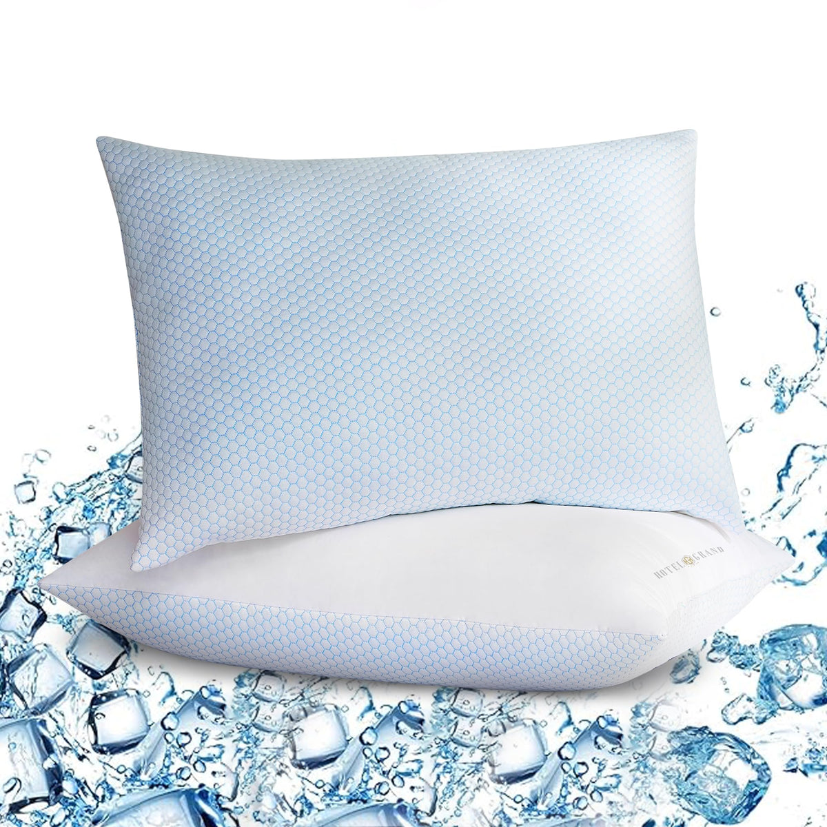 Cooling Soft Low-Profile Pillow King Size Set of 2 T3606