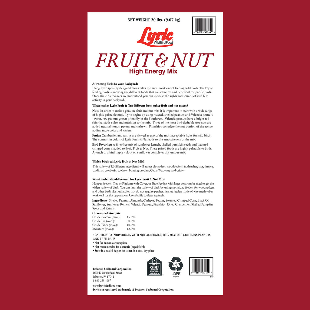 40 lb Fruit and Nut Wild Bird Seed Mix U683