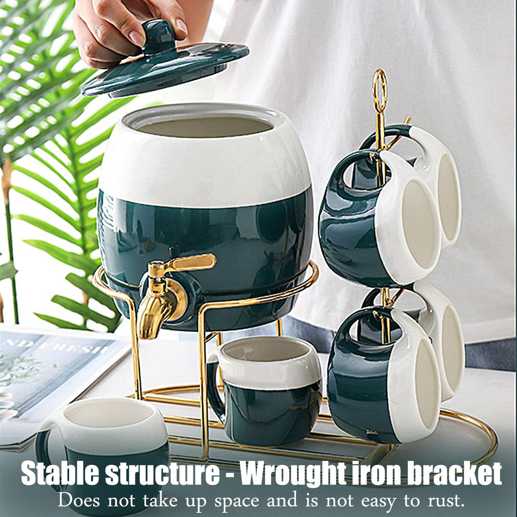 Ceramics Drink Dispenser with Stand B739615