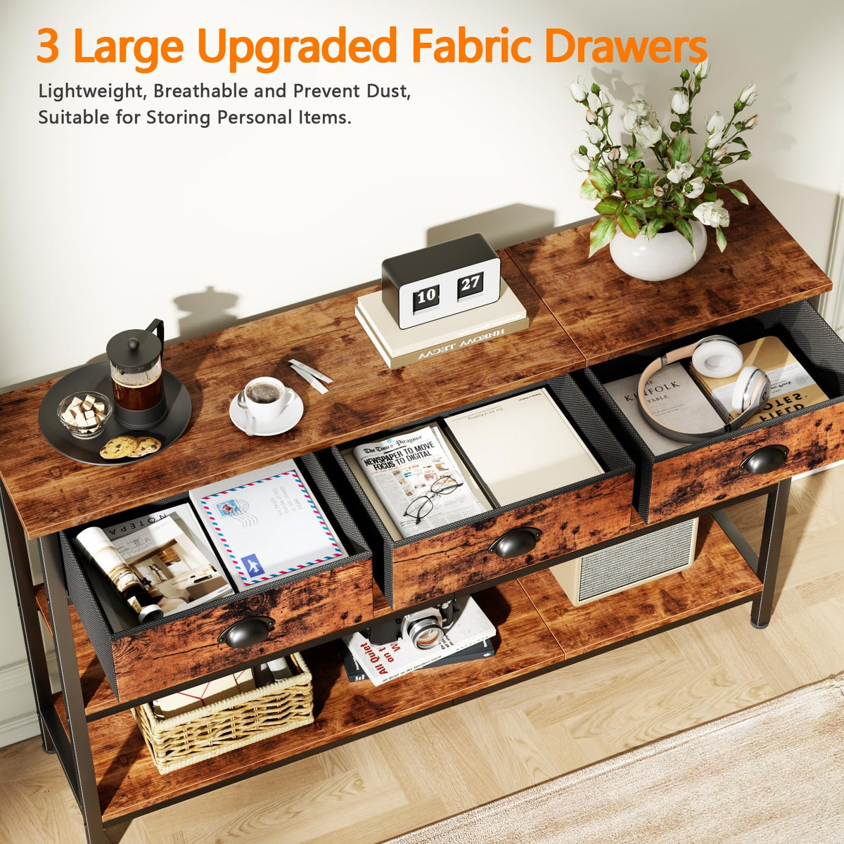 47" Console Table with 3 Drawers A614996