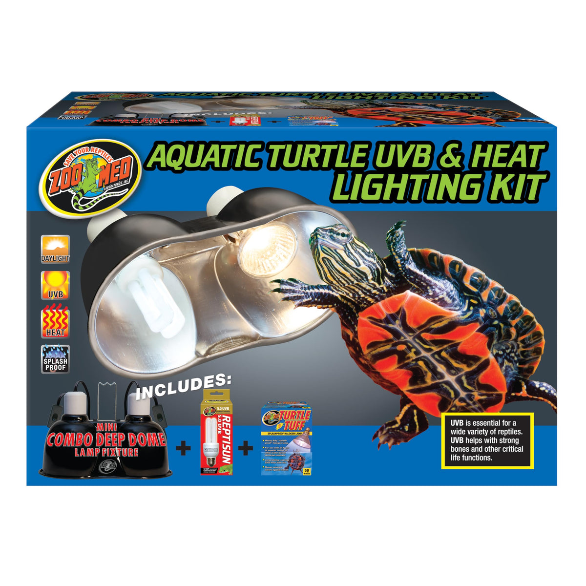 Aquatic Turtle Heat UVB Light Kit U30322