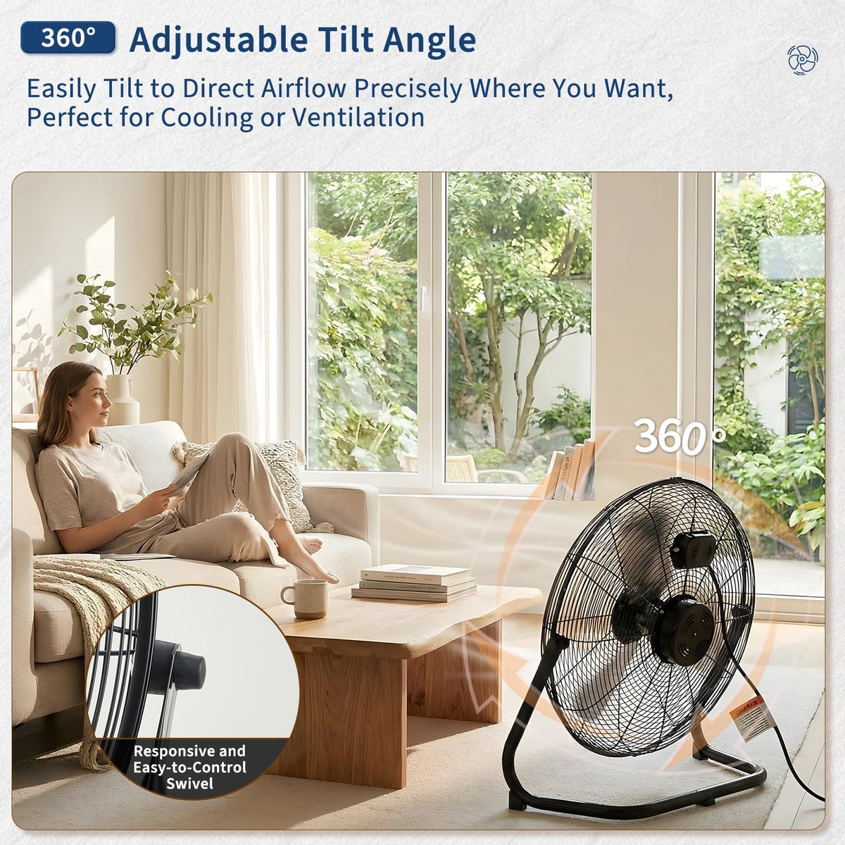 18 Inch 3 Speeds Metal Floor Fan E93513