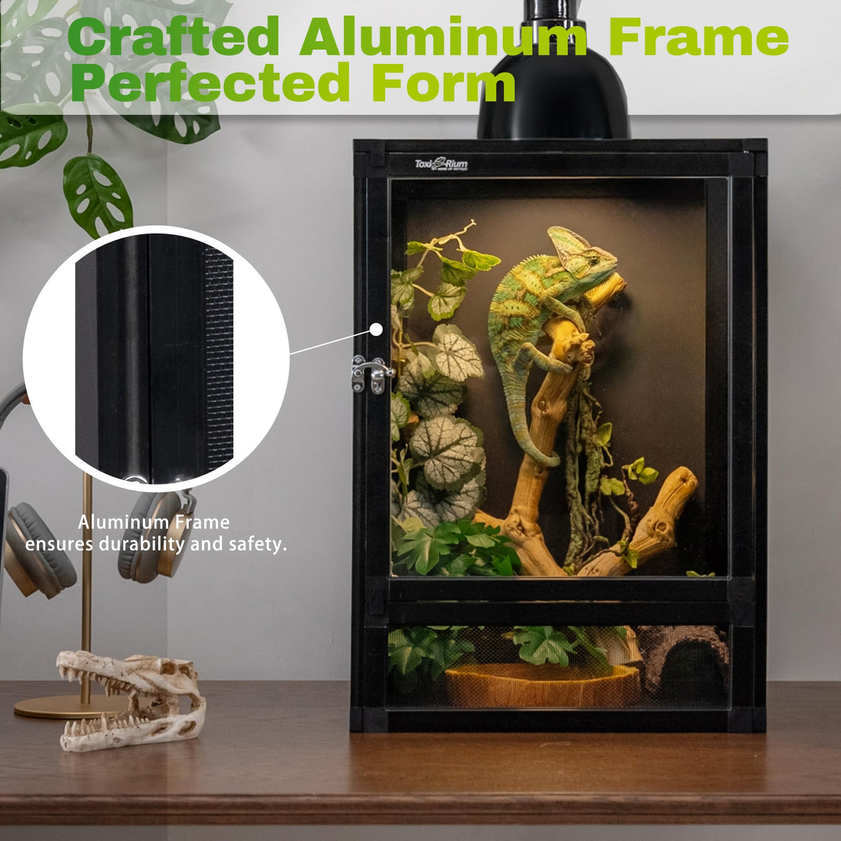 12"x12"x18" PVC Reptile Terrarium with Screen & Acrylic Doors O16953