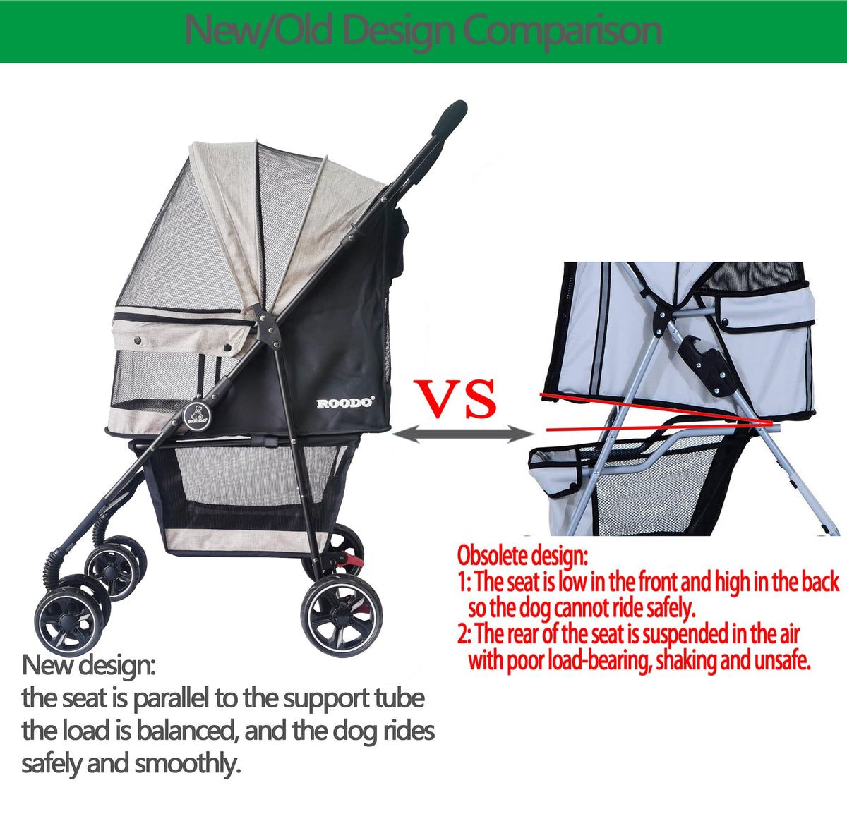 4 Wheel Lightweight Foldable Pet Stroller F3835