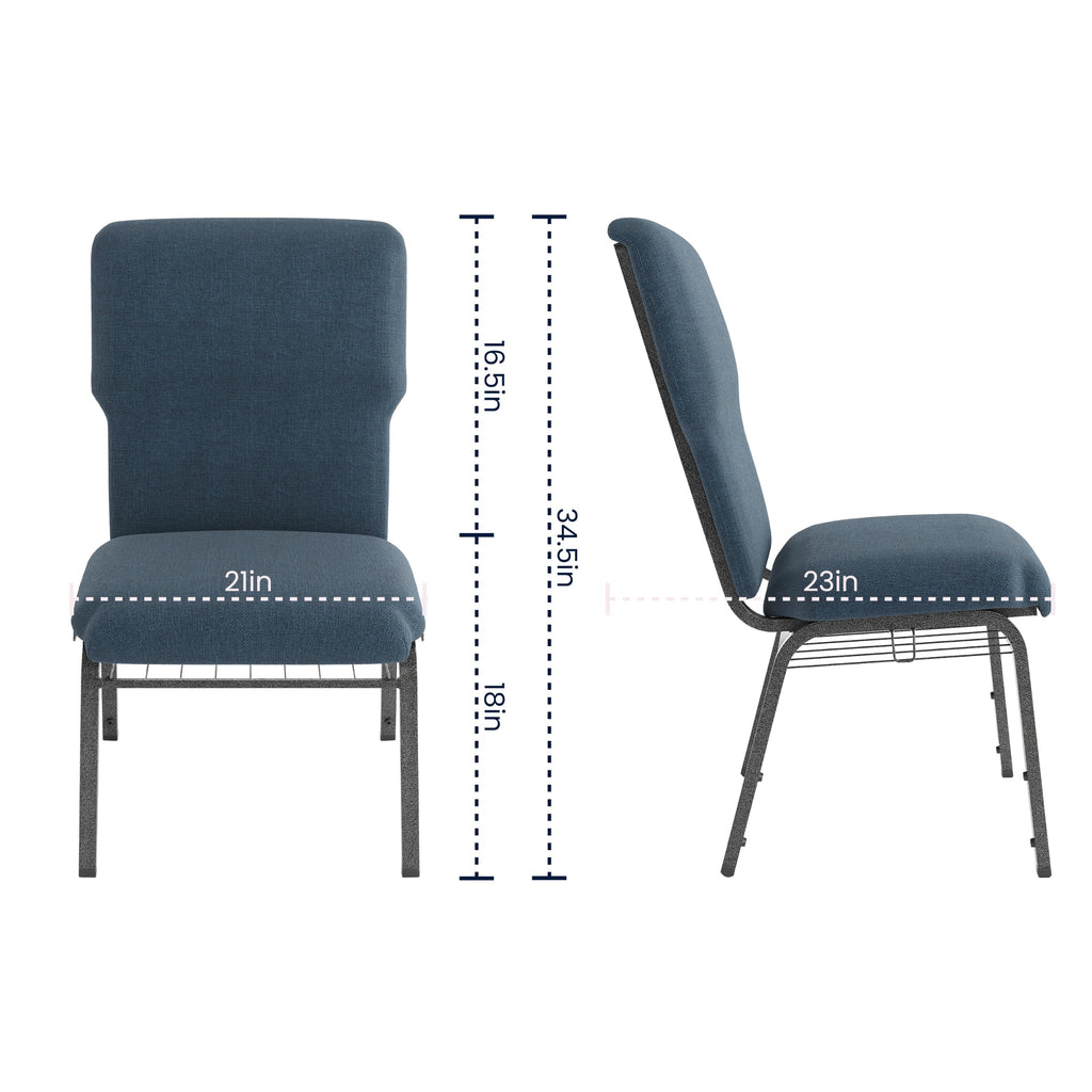 Navy 21 in Wide Church Chair E43625
