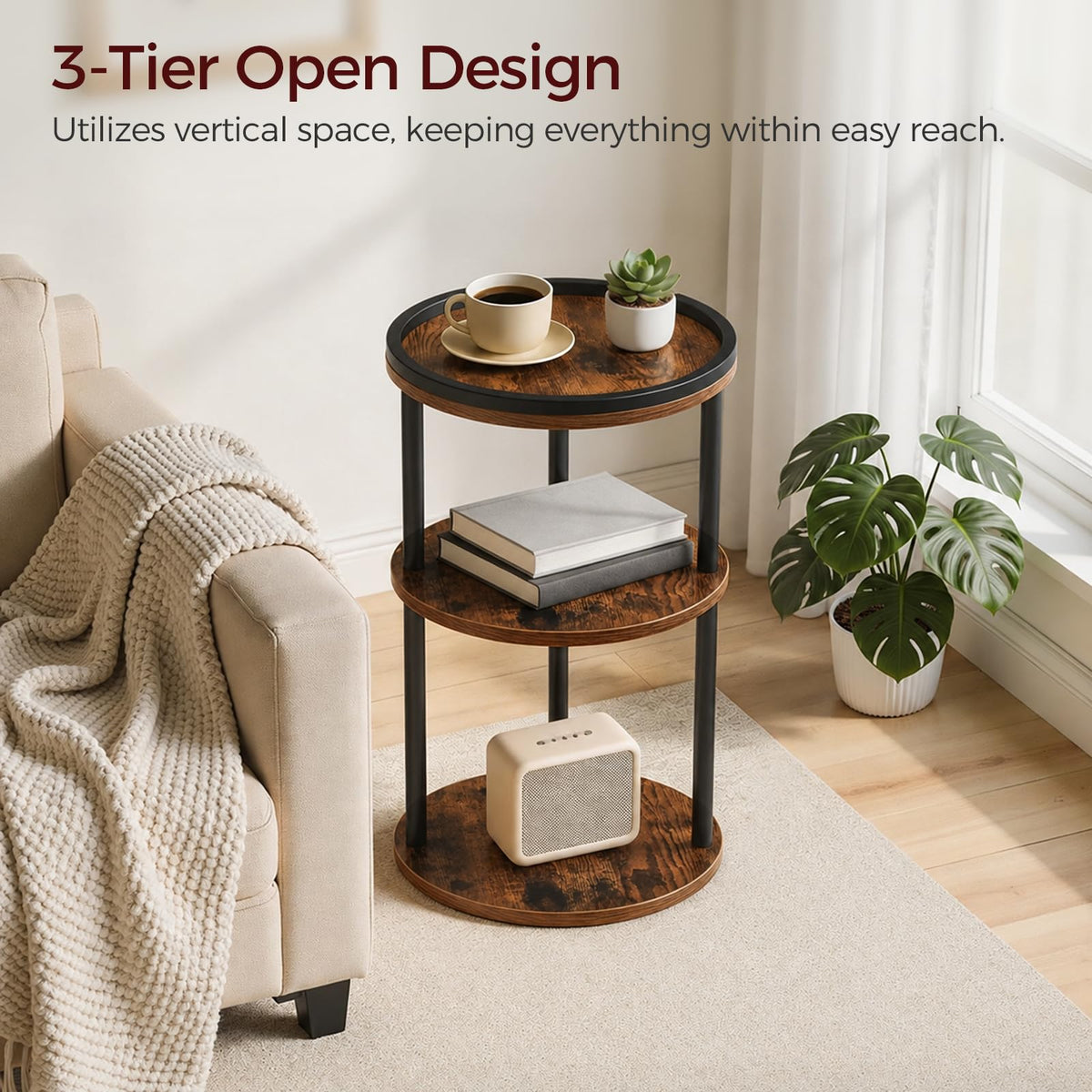 Small Round 3-Tier Side Table N942837