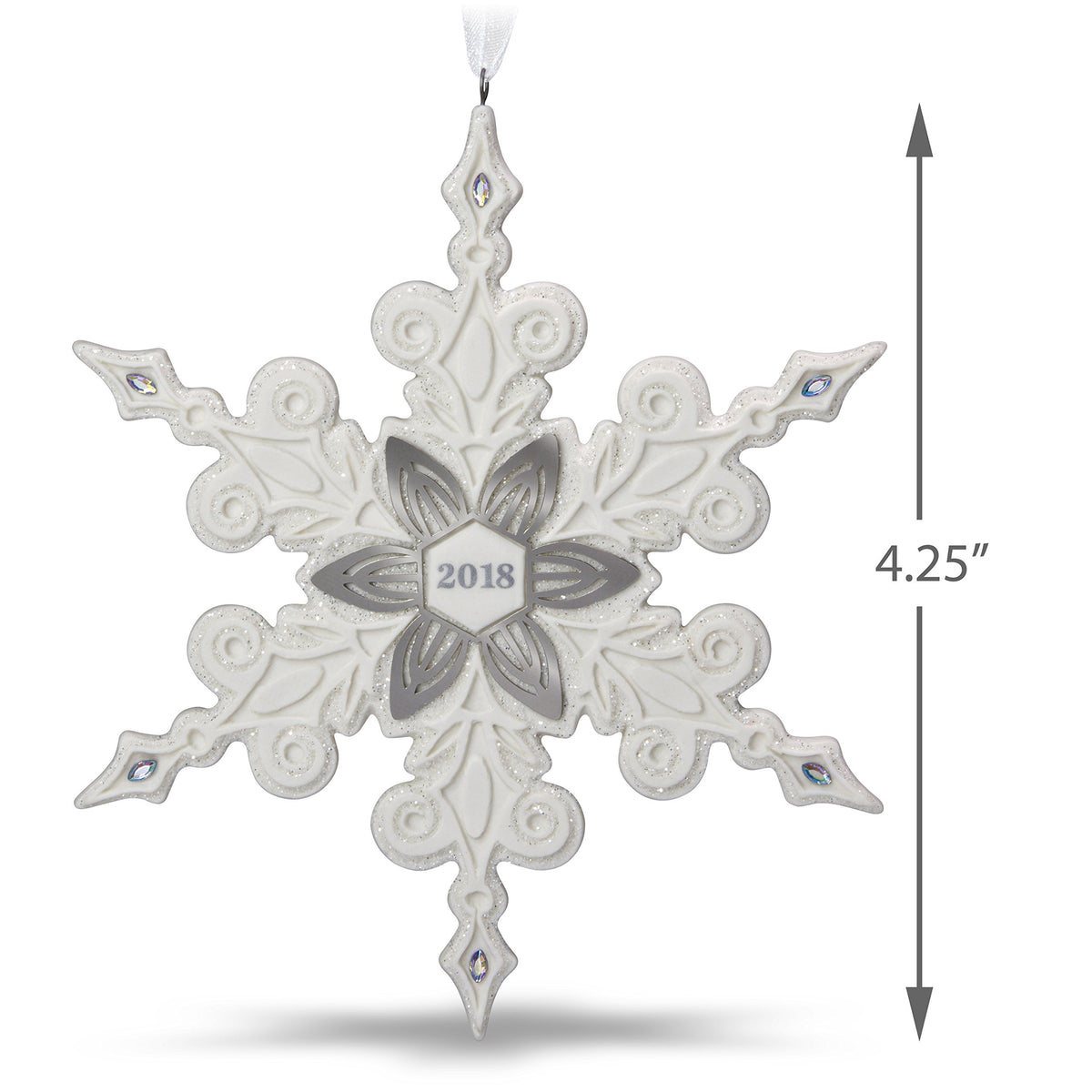 Porcelain Snowflake Christmas Ornament H8033