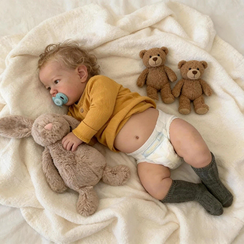 20 inch Vinyl Reborn Baby Doll with Hair A9472