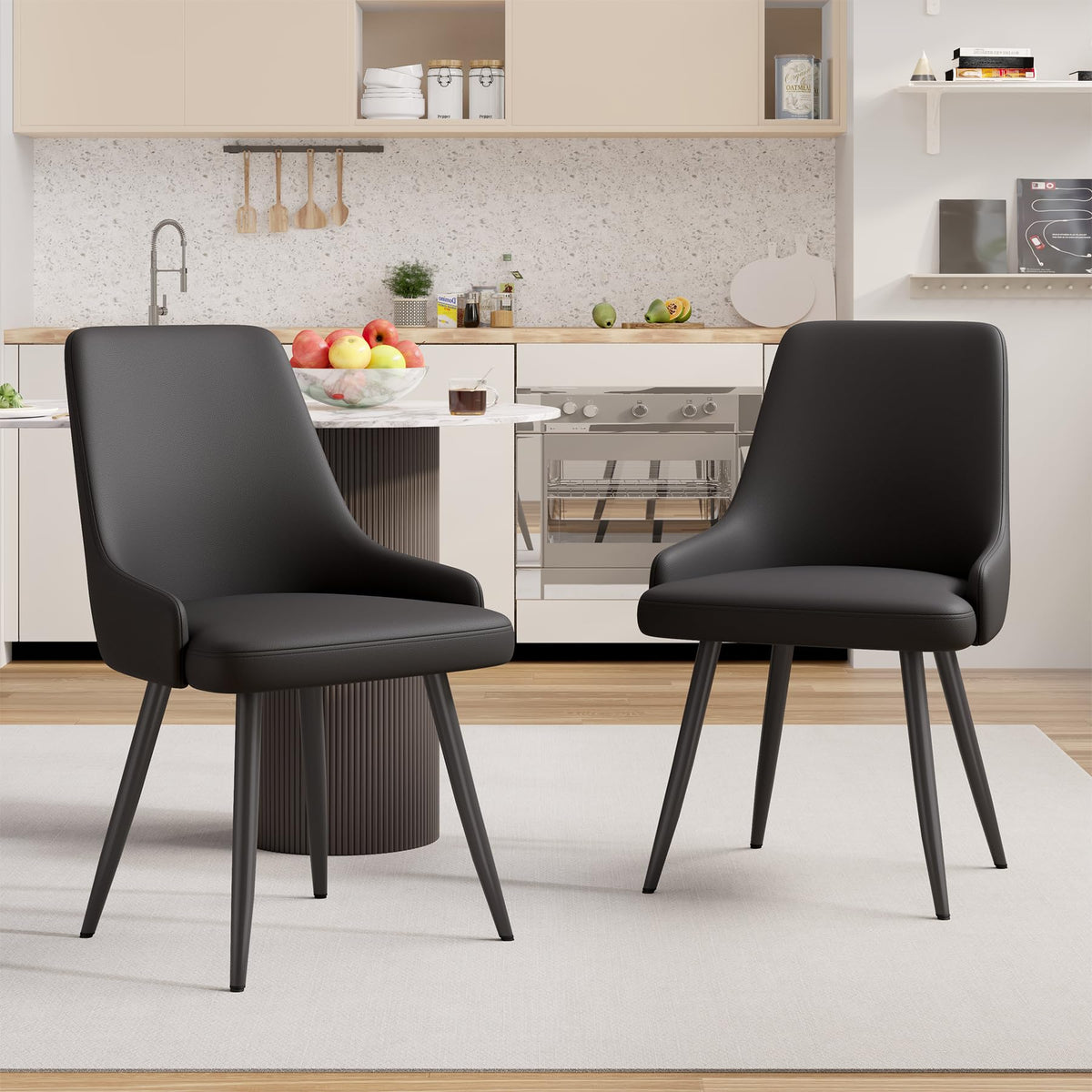 Faux Leather Chairs Set of 4 T6475