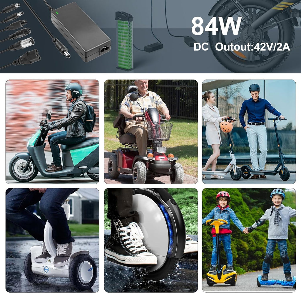 42V 2A Electric Scooter Charger with 7 Plugs Y57689