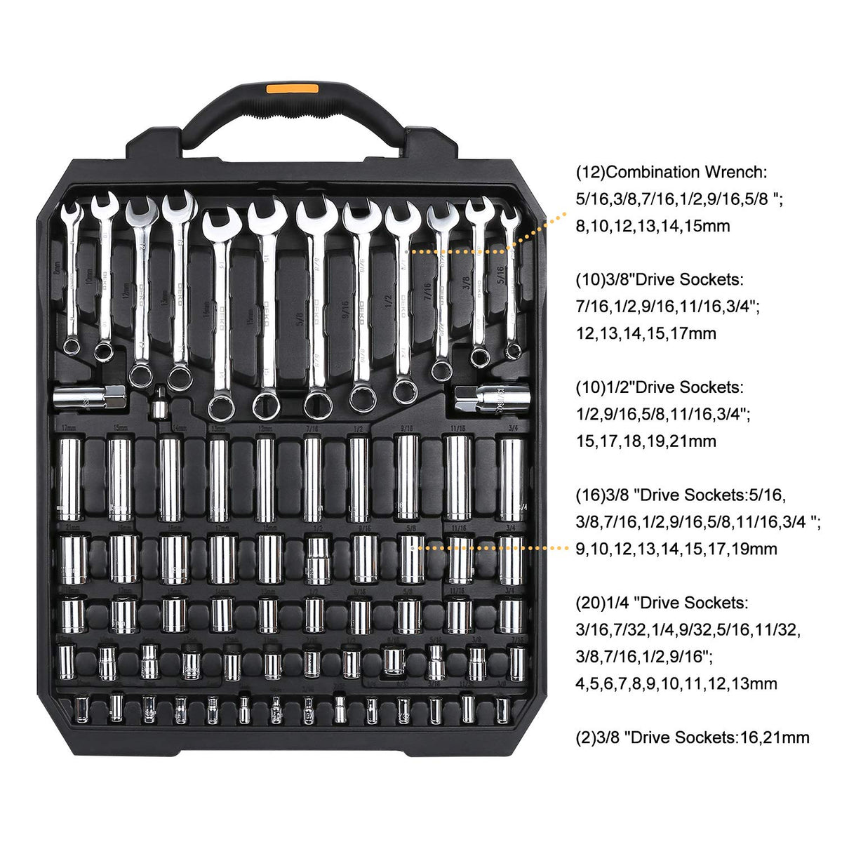 192 Piece Mechanics Tool Set with Plastic Storage Case G710183