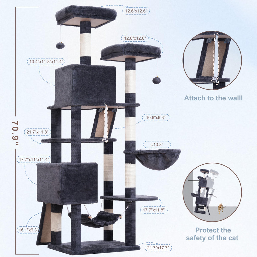 71'' Cat Tree with Scratching Post I10179
