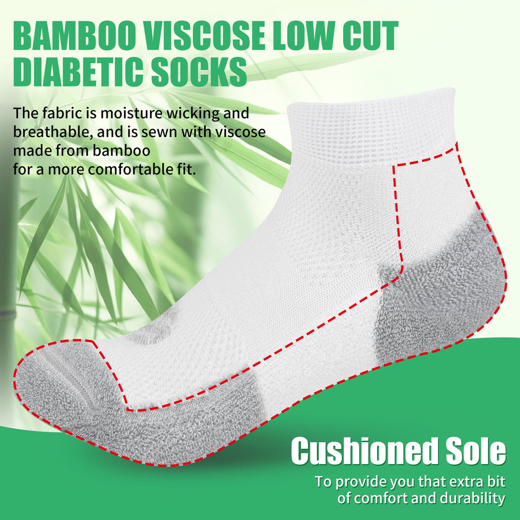Low Cut Diabetic Socks 6 Pairs G70478