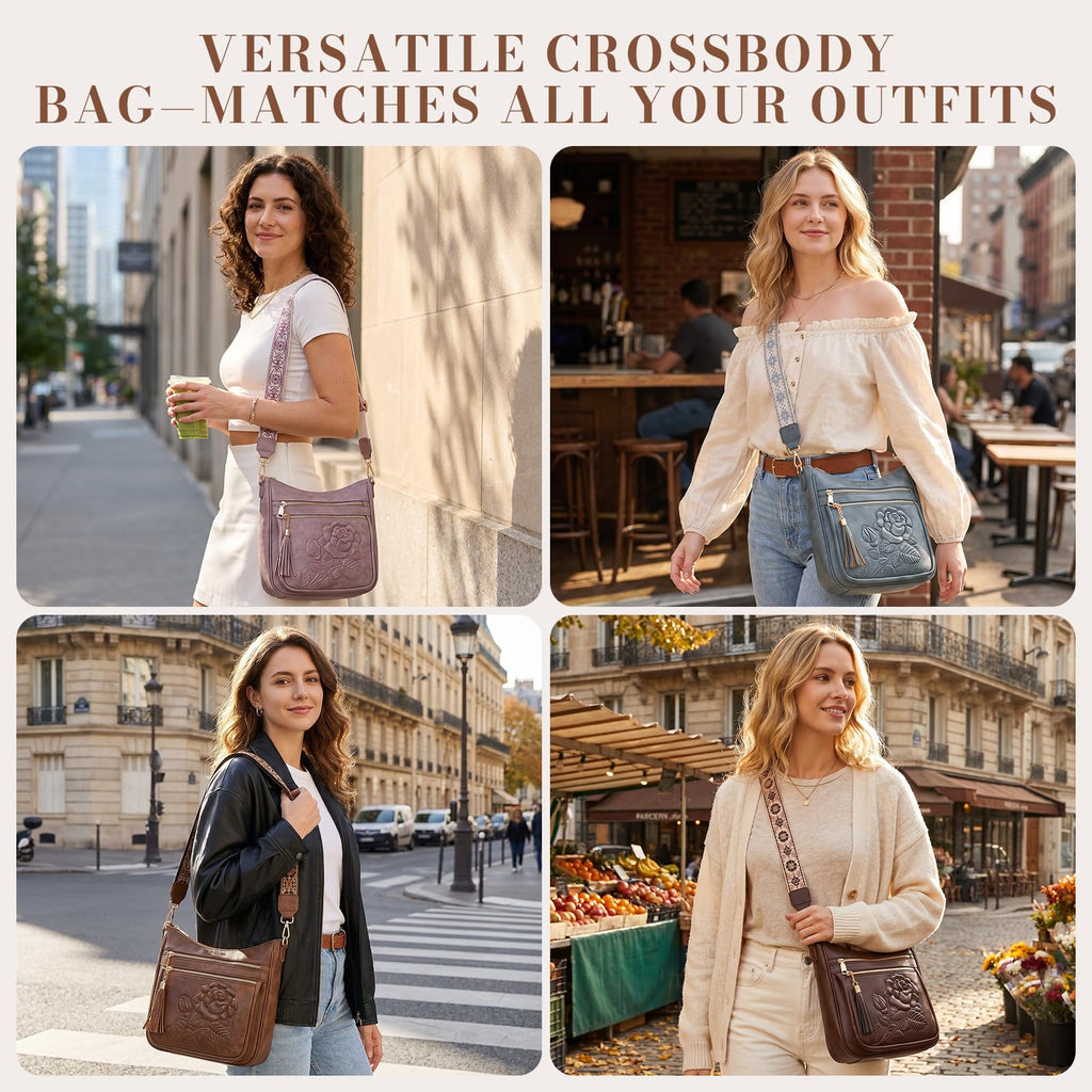 Vegan Leather Crossbody Bag J760958