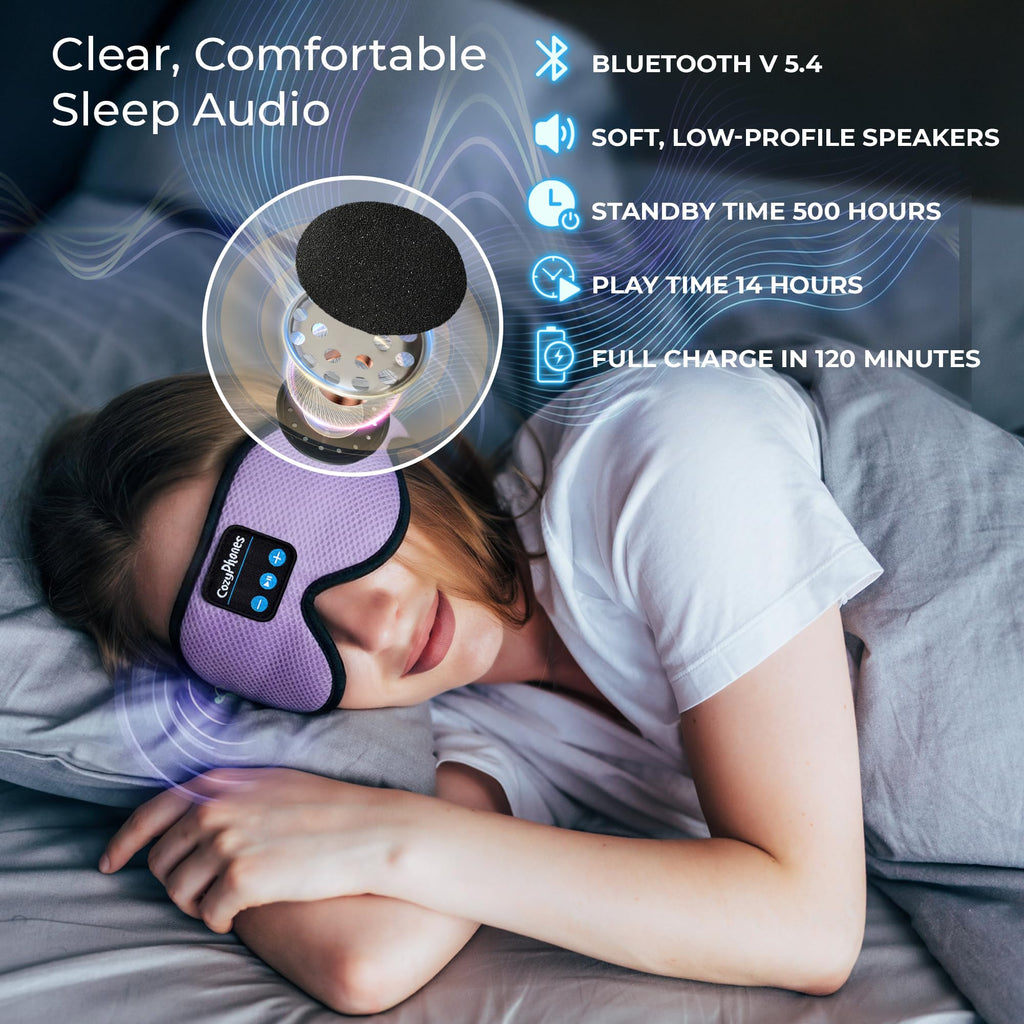 Bluetooth Sleep Mask Headphones Grey Y94484
