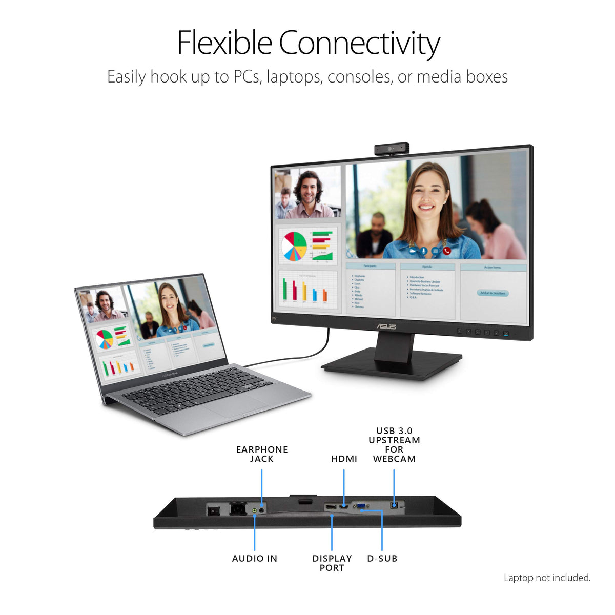 24 Inch 1080P Computer Monitor with Webcam O44281