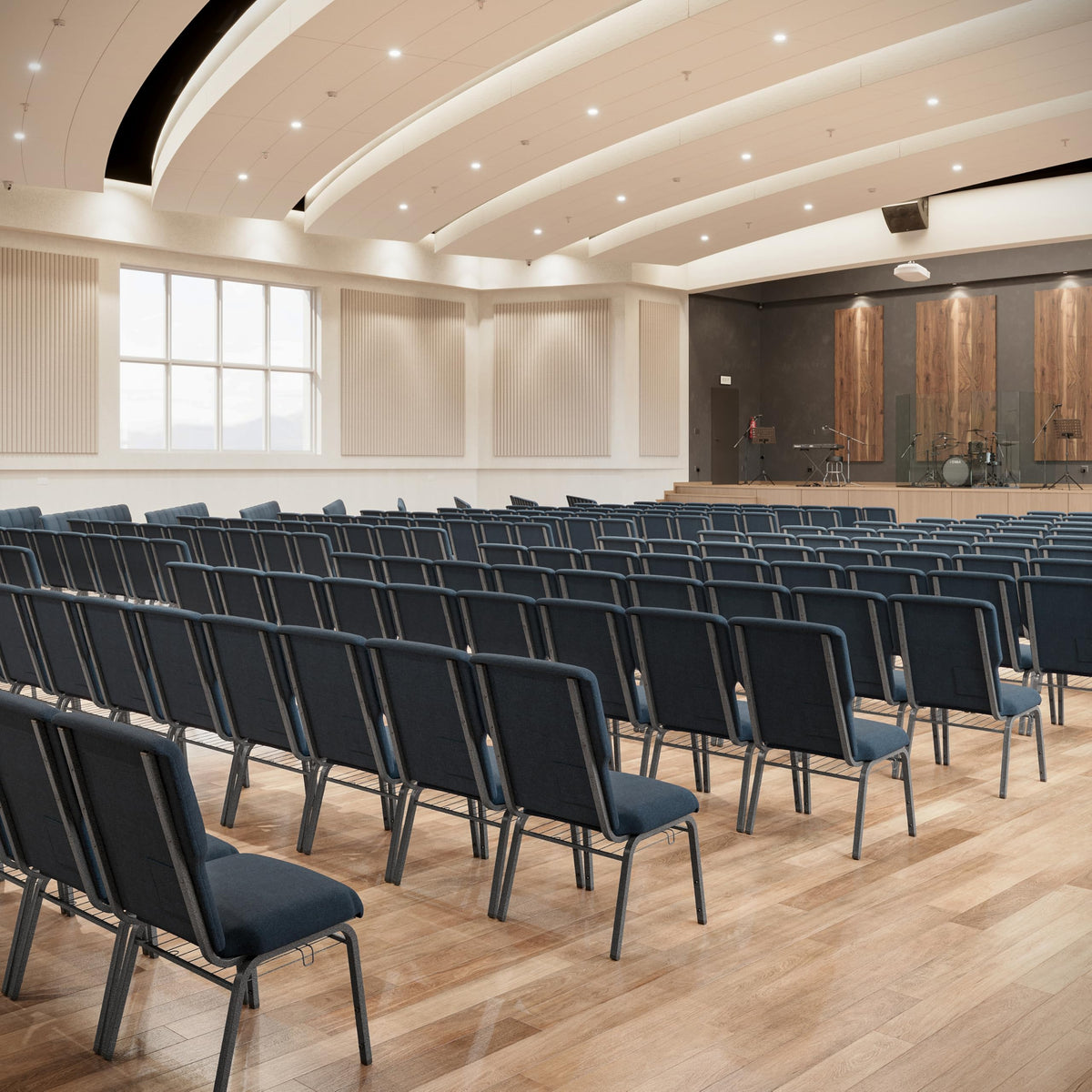 Navy 21 in Wide Church Chair E43625