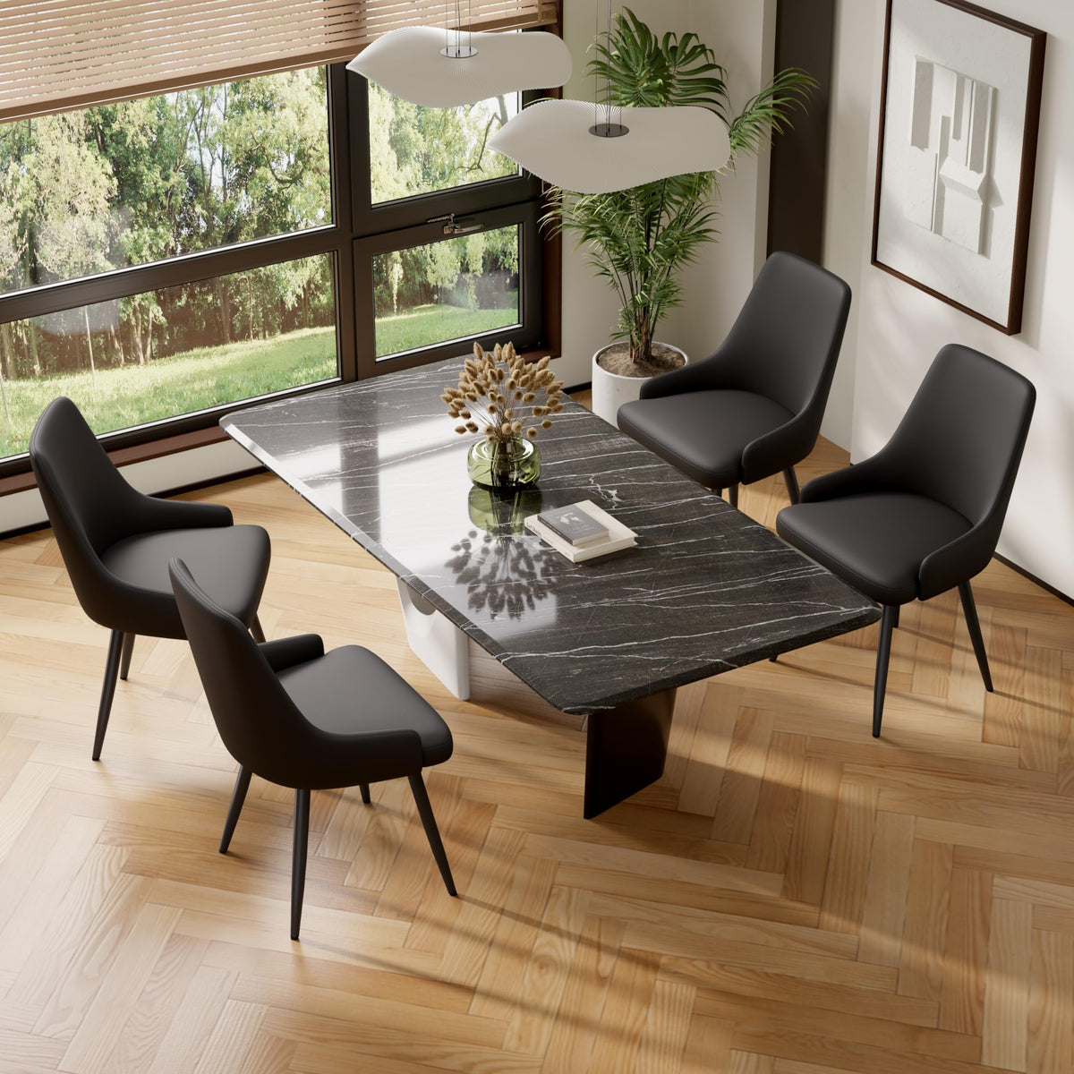 Faux Leather Chairs Set of 4 T6475