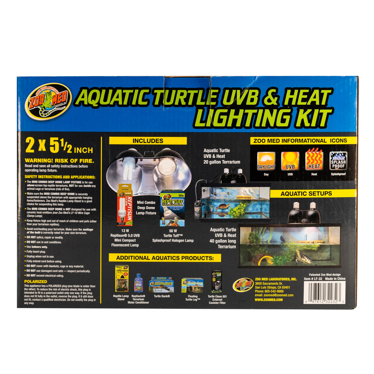 Aquatic Turtle Heat UVB Light Kit U30322