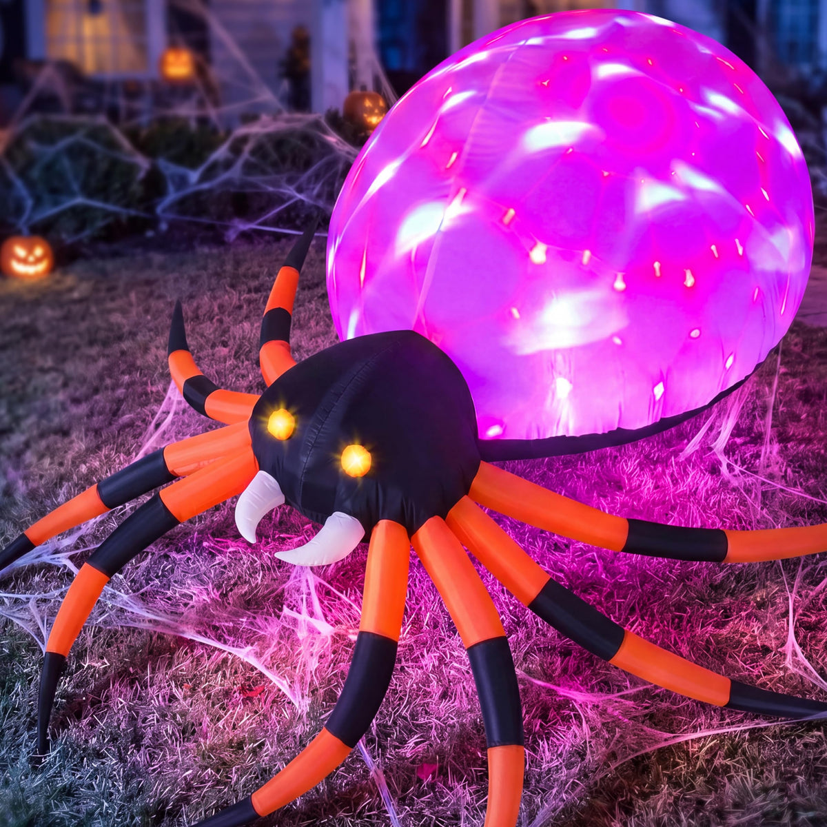 8 FT Inflatable Giant Spider Outdoor Decoration B289526