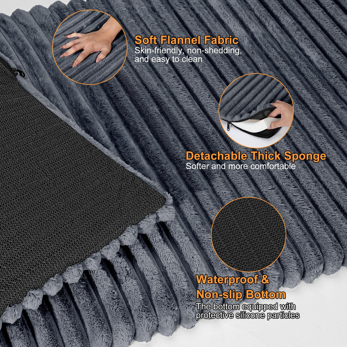 Non-Slip Washable Dog Bed Mat L701